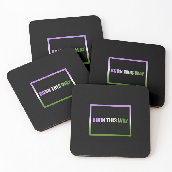 Item preview, Genderqueer Pride Flag Born This Way, Text Box Graphic, LGBTQ+, Pride Graphic, Unisex Design designed and sold by PrideBeProud.