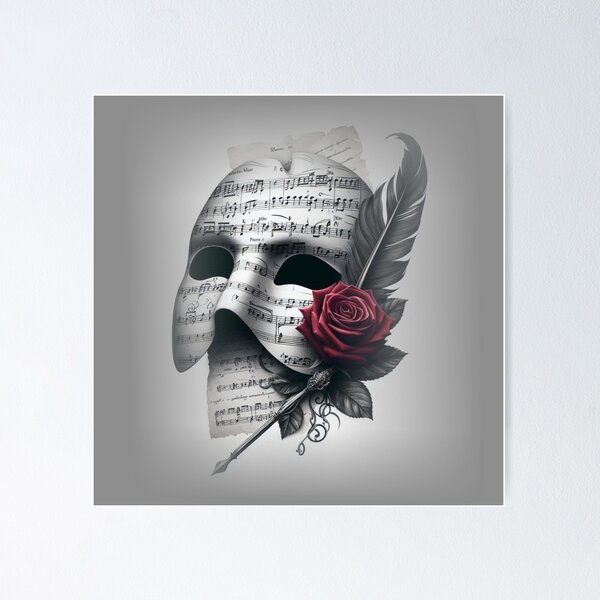 Item preview, Phantom of The Opera Musical Notes designed and sold by NerdiPop.