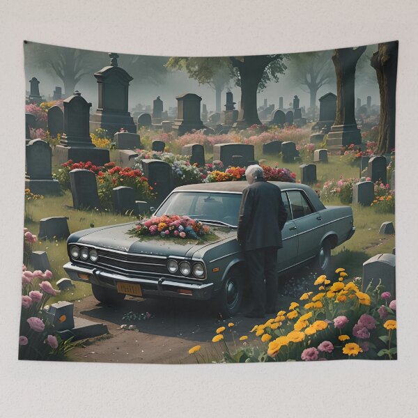 Item preview, Old Man With His Car In The Cemetery designed and sold by DifferentPOV.