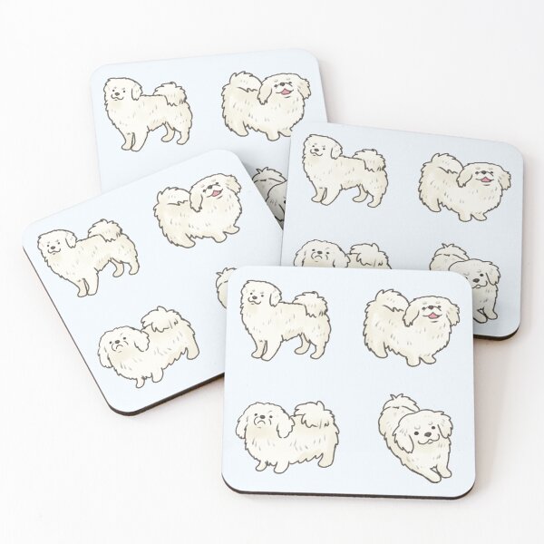 Item preview, White pekingese dog pack  designed and sold by Artofmayara.