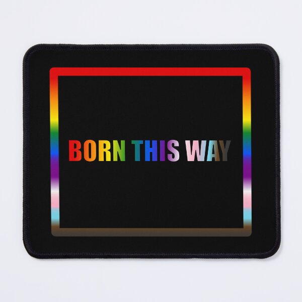 Item preview, Progress Pride Flag Born This Way, Text Box Graphic, LGBTQ+, Pride Graphic, Unisex Design designed and sold by PrideBeProud.