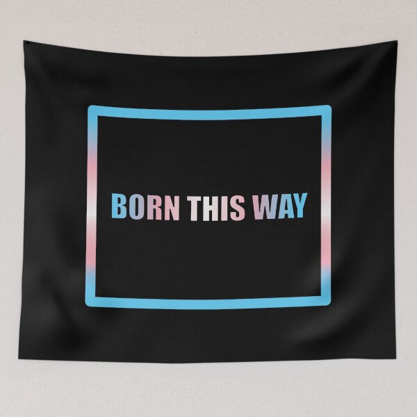Item preview, Transgender Pride Flag Born This Way, Text Box Graphic, LGBTQ+, Pride Graphic, Unisex Design designed and sold by PrideBeProud.