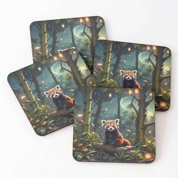 Item preview, Last Red Panda to Go to bed!  Yup! Yup!  Love the moonlight so! designed and sold by DesignsByMalia.