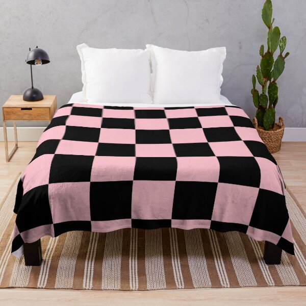 Item preview, Checkered - Black and Pink designed and sold by JustPatterns2.