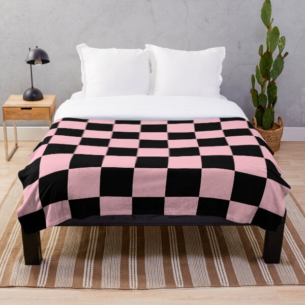 Item preview, Checkered - Black and Pink designed and sold by JustPatterns2.