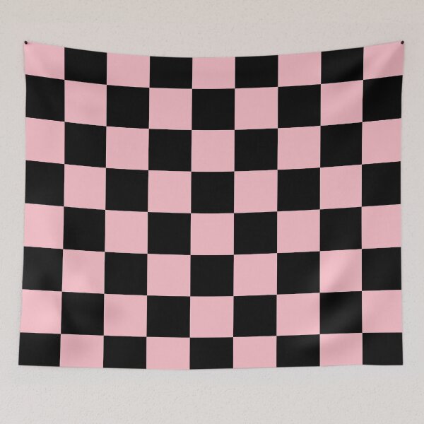 Item preview, Checkered - Black and Pink designed and sold by JustPatterns2.