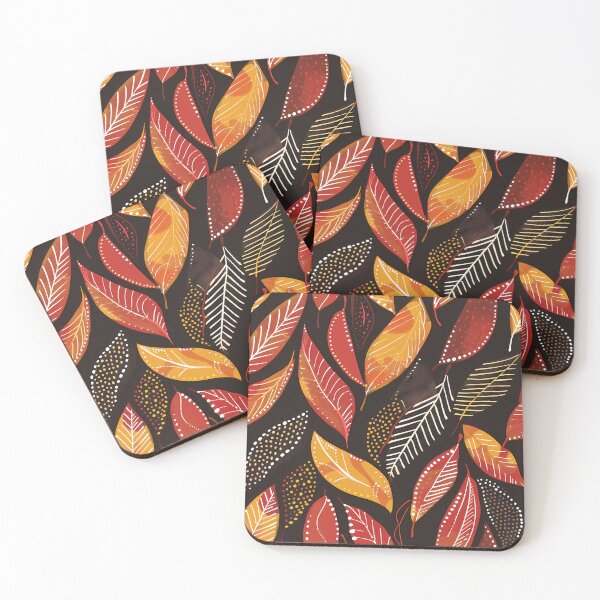 Item preview, Diseño de patrón de hojas influenciado por el arte indígena australiano. designed and sold by SillyWare.