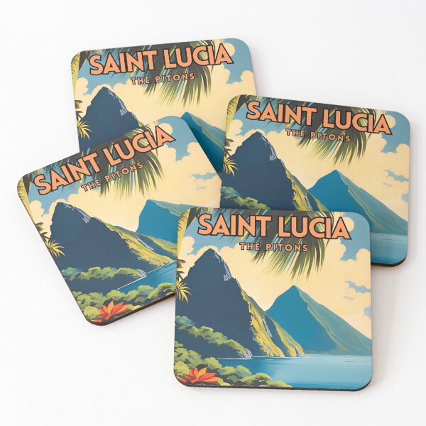 Item preview, Viajes a Santa Lucía The Pitons designed and sold by ZionPosteria.