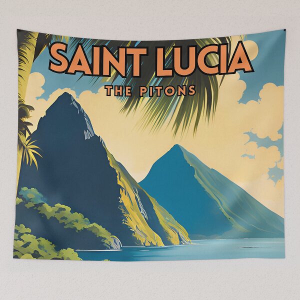 Item preview, Viajes a Santa Lucía The Pitons designed and sold by ZionPosteria.
