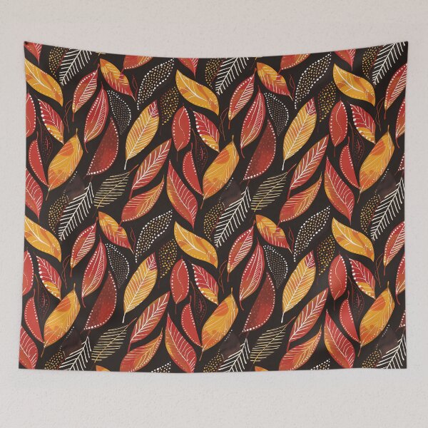 Item preview, Leaf pattern design influenced by Indigenous Australian art designed and sold by SillyWare.