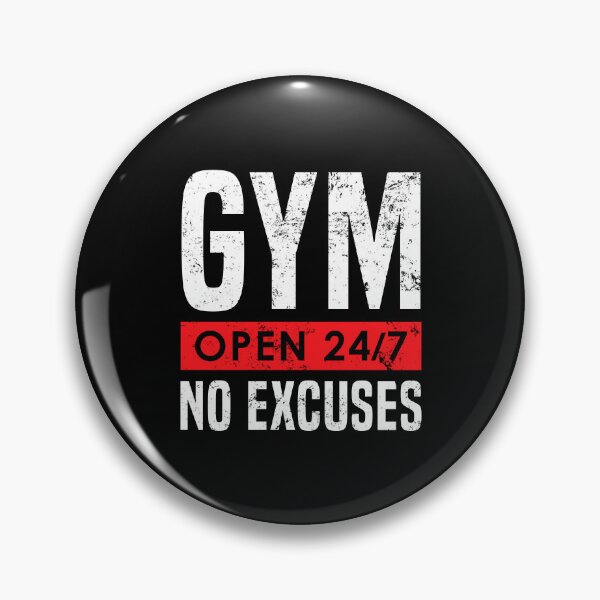 Aperçu de l'œuvre Gym Ouvert 24h/24 et 7j/7 Citation de Gym de Motivation Rouge-Blanc en détresse créée et vendue par YesWeLift.