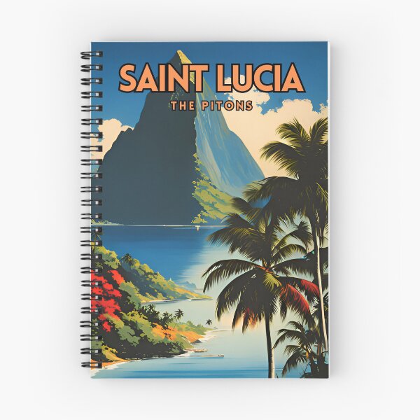 Item preview, Santa Lucía The Pitons Vintage Travel designed and sold by ZionPosteria.
