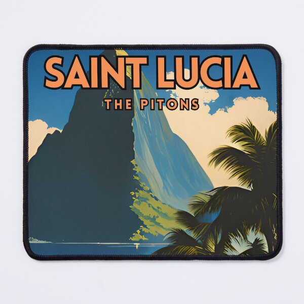 Item preview, Saint Lucia The Pitons Vintage Travel designed and sold by ZionPosteria.