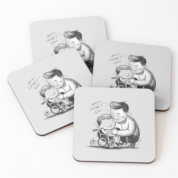 Item preview, Dad With Kid On Wheel Chair designed and sold by Itsheartshop.