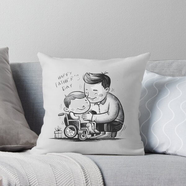 Item preview, Dad With Kid On Wheel Chair designed and sold by Itsheartshop.