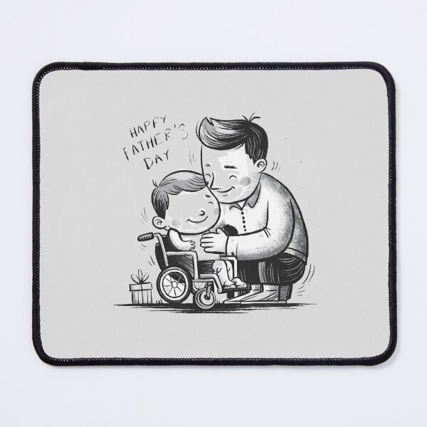Item preview, Dad With Kid On Wheel Chair designed and sold by Itsheartshop.