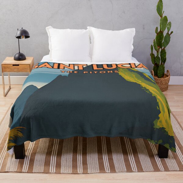 Item preview, Santa Lucía The Pitons Vintage designed and sold by ZionPosteria.