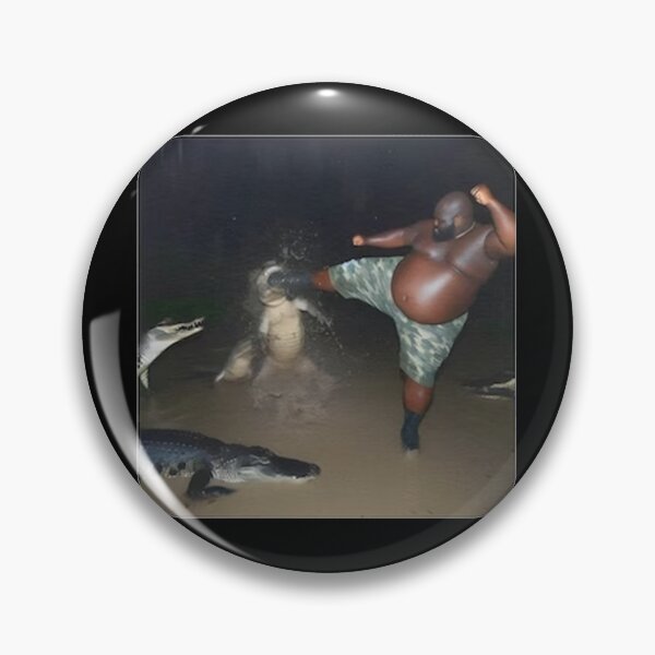 Item preview, Man Kick Alligator In Swamp designed and sold by buenatroli.