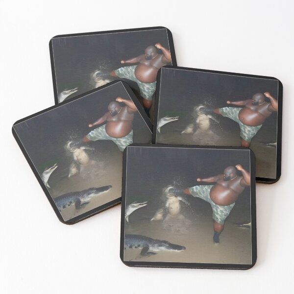 Item preview, Man Kick Alligator In Swamp designed and sold by buenatroli.