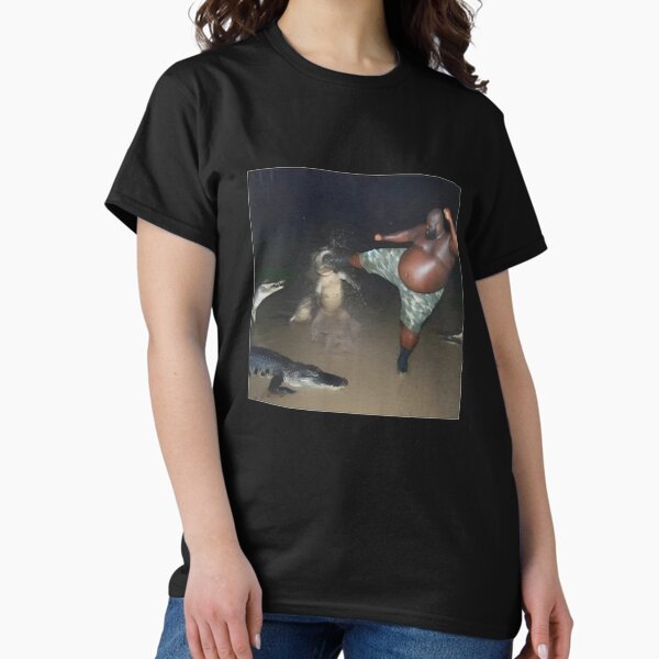 Item preview, Man Kick Alligator In Swamp designed and sold by buenatroli.