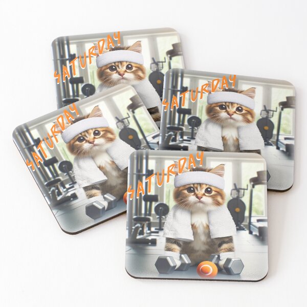 Item preview, Cute Cat at the Gym Saturday designed and sold by Goopis.