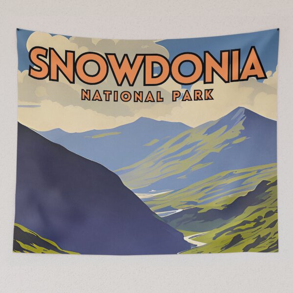 Item preview, Snowdonia National Park Vintage Travel designed and sold by ZionPosteria.