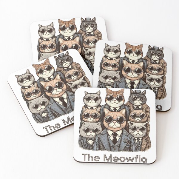 Item preview, Suspicious Cats Meme | The Meowfia designed and sold by TheInkyOwl-TIO.