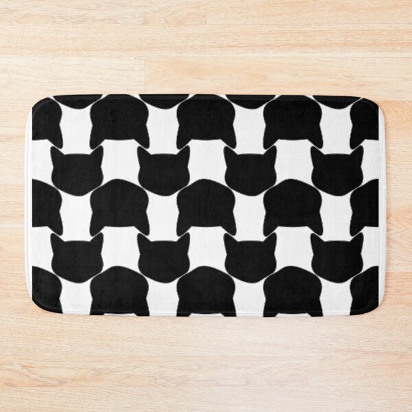 Item preview, Black and White cat Checkered new scale  designed and sold by Tatiana Ribeiro.