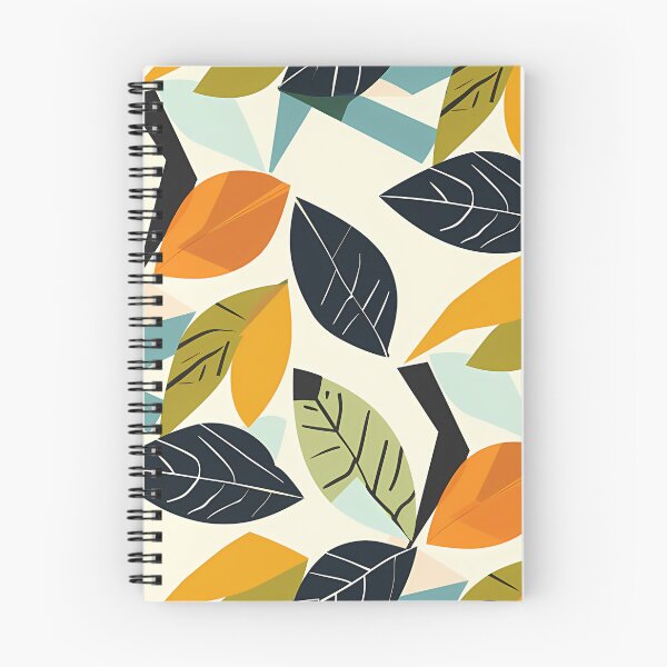 Aperçu de l'œuvre Motif de feuilles avec une touche géométrique moderne créée et vendue par SillyWare.