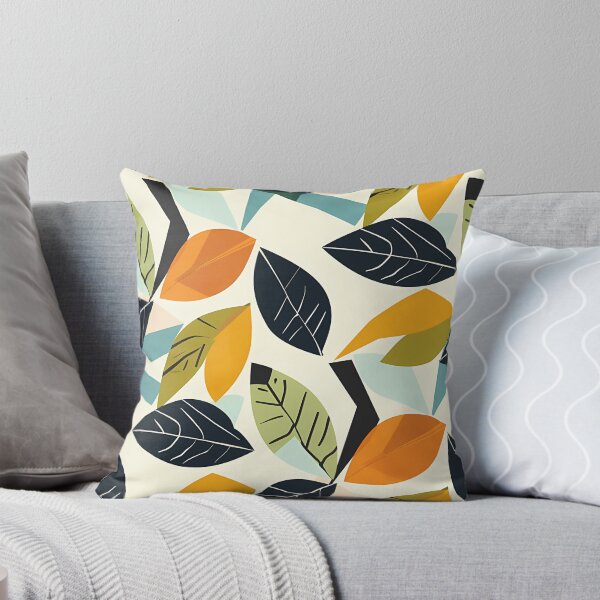 Item preview, Leaf pattern design with a modern geometric twist designed and sold by SillyWare.