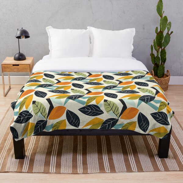 Artikelvorschau, Blattmusterdesign mit modernem geometrischem Twist entworfen und verkauft von SillyWare.