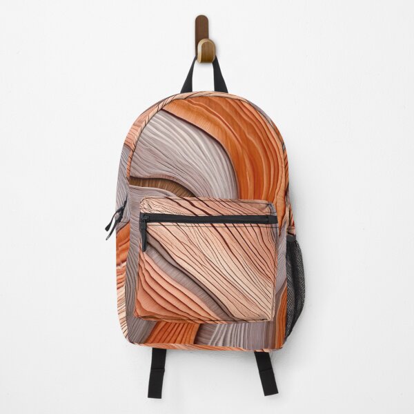 Item preview, Abstract Wavy Pattern of Orange and Gray Wood Grain designed and sold by AutoPics.