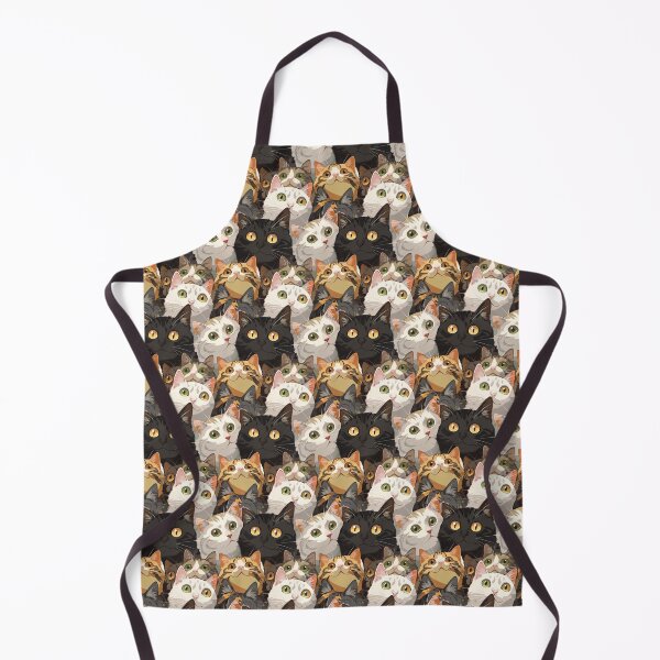 Item preview, Cat anime style seamless pattern designed and sold by SorryCatPlay.