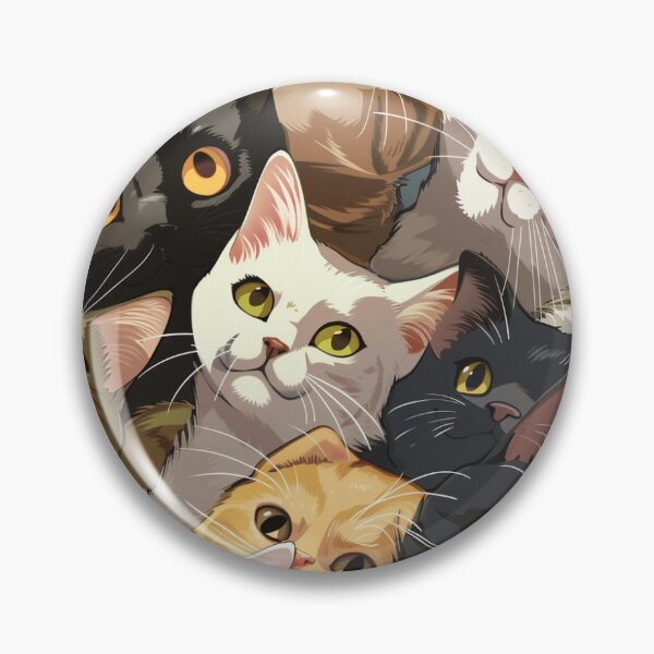 Item preview, Cat anime style 2 seamless pattern designed and sold by SorryCatPlay.