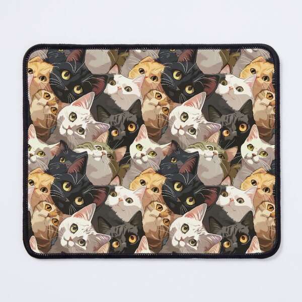 Item preview, Cat anime style 2 seamless pattern designed and sold by SorryCatPlay.