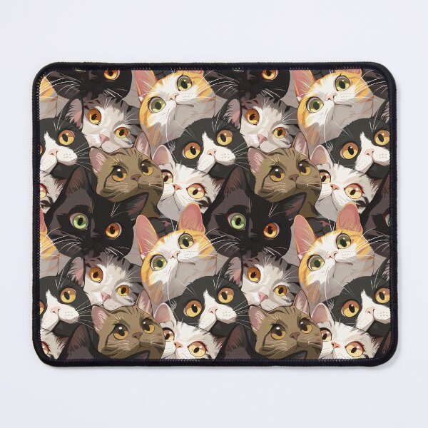 Item preview, Cat anime style 3 seamless pattern designed and sold by SorryCatPlay.
