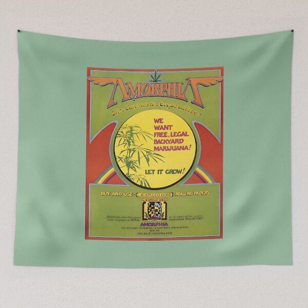 Item preview, AMORPHIA:Retro poster:Legalise backyard marijuana growing designed and sold by OwlWorks.