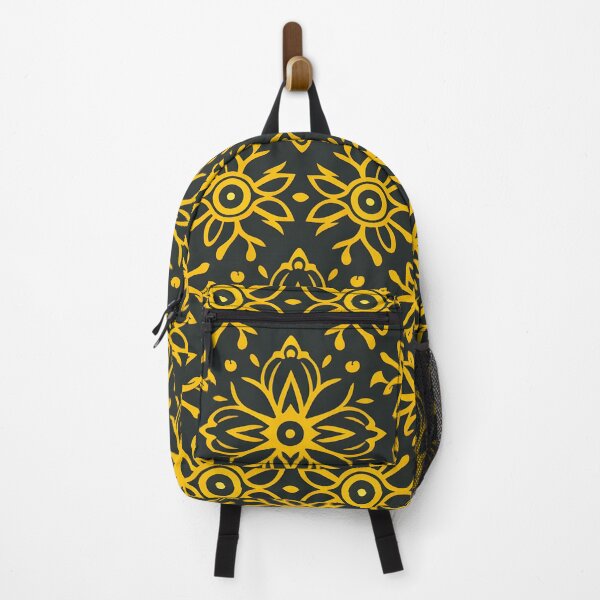 Aperçu de l'œuvre Motif floral sur fond noir créée et vendue par UrbanCult-Store.