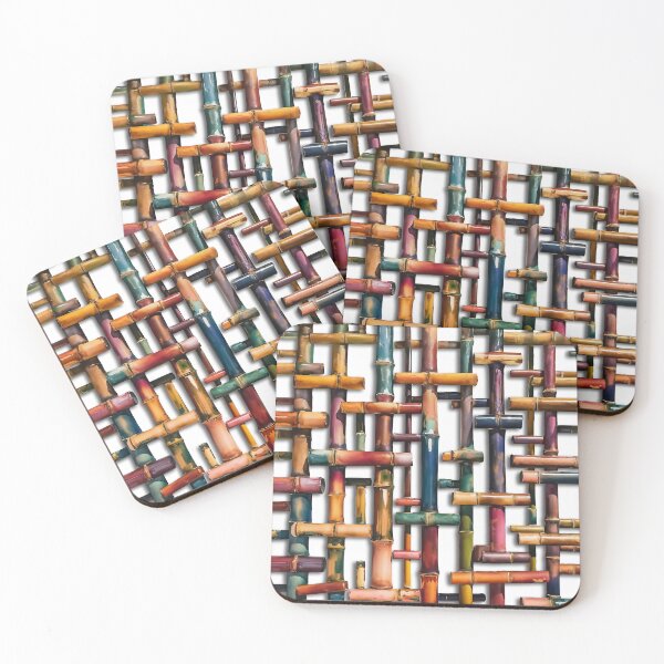Item preview, Colorful Bamboo Lattice Pattern, Art Installation, Modern Design designed and sold by AutoPics.