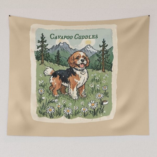Item preview, Cavapoo Cuddles Always Together Cavapoo Dog Puppy Love designed and sold by FociCreate.