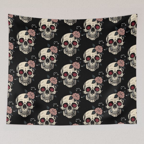 Item preview, Teschio con rose e spine designed and sold by MelArt90.