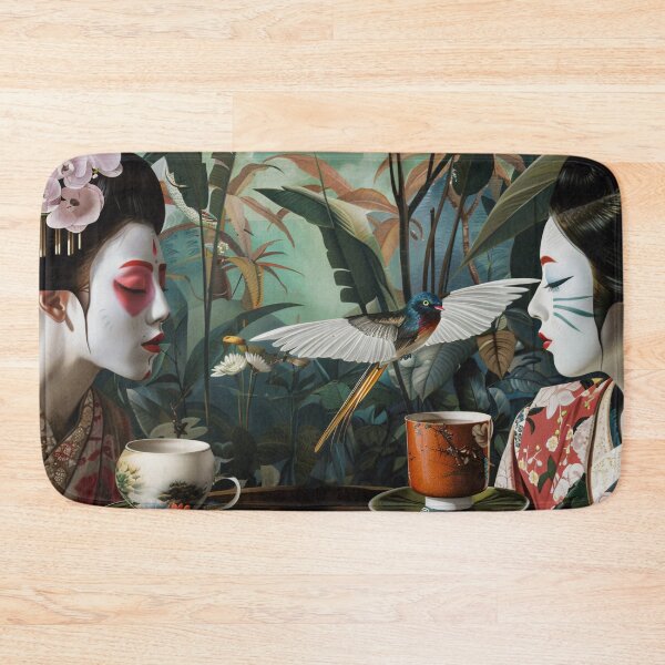 Item preview, Two Geishas Having Tea with A Bird designed and sold by HighlyDeep.