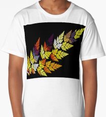 Yellow Pink Leaves Long T-Shirt