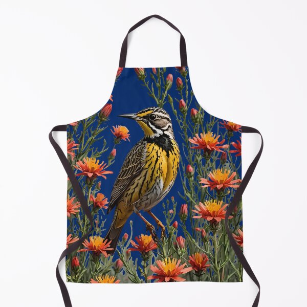 Item preview, A Western Meadowlark Surrounded By Castilleja linariaefolia Flowers designed and sold by taiche.