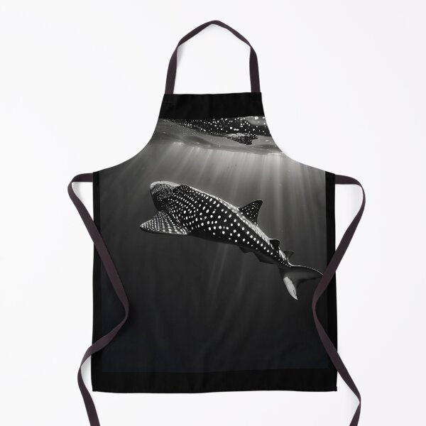 Item preview, A whale shark swimming in the ocean, black&white designed and sold by DemoKi.