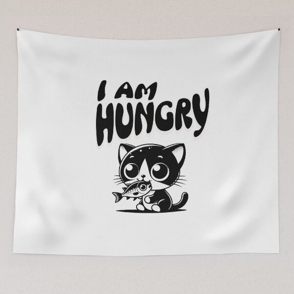 Item preview, Feline Foodie: A Cat's Delightful Encounter with a Fish designed and sold by 0penvimark.