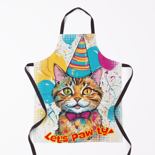 Item preview, Birthday Bash Cat designed and sold by purrfect pattern.