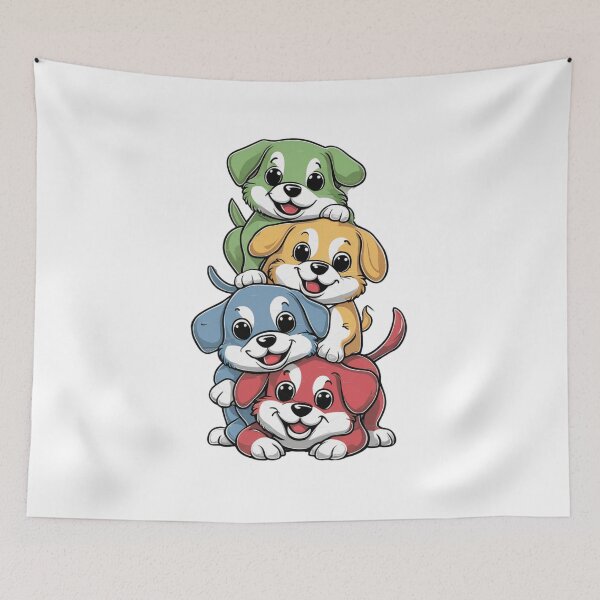 Item preview, Cztery kolorowe pieski designed and sold by MagelliShop.