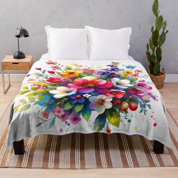 Item preview, Watercolor Mixed Spring Flowers designed and sold by InsanseCreation.