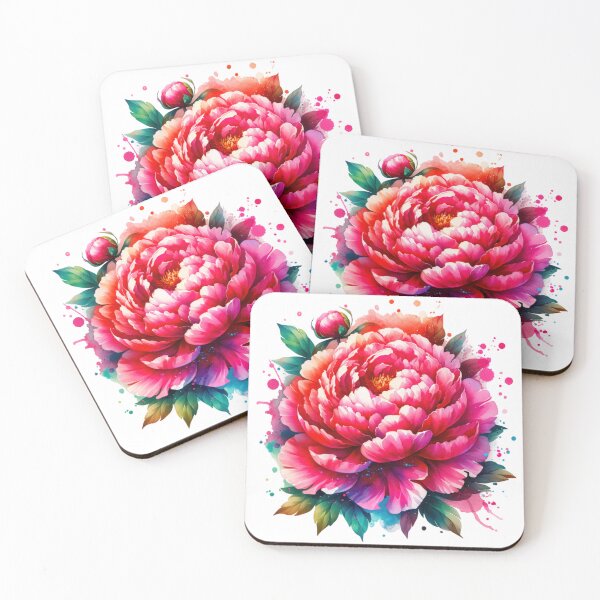 Item preview, Watercolor Peony in Full Bloom designed and sold by InsanseCreation.